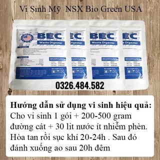 Vi sinh cắt tảo độc ,giảm nhớt bạt ao nuôi tôm # vi sinh BEC 227g