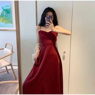 ĐẦM XOÈ 2 DÂY CÚP NGỰC - DT1461 - xưởng may đô thành