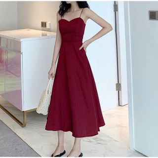 ĐẦM XOÈ 2 DÂY CÚP NGỰC - DT1461 - xưởng may đô thành
