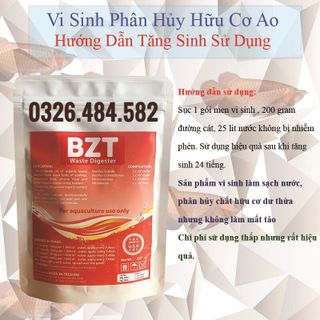 Vi sinh khử mùi hôi phân huỷ bùn # vi sinh bzt đỏ 227g