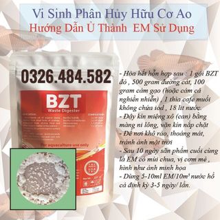 Vi sinh khử mùi hôi phân huỷ bùn # vi sinh bzt đỏ 227g giá sỉ