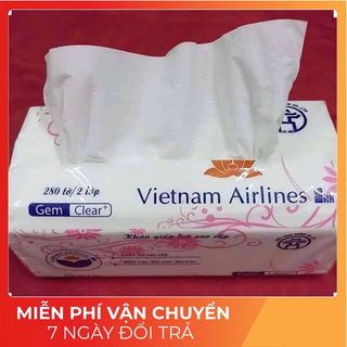 KHĂN GIẤY LỤA VIETNAM AIRLINES BỊCH 300 TỜ x 2 LỚP 20x10cm