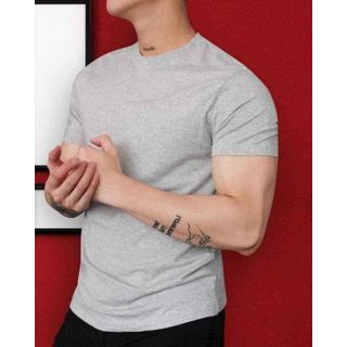 Áo thun nam cổ tròn Cao Cấp vải Cotton co giãn,dày dặn, form regular fit B01