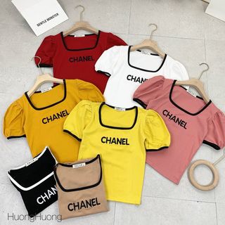 Áo croptop tay phồng Chất poric QC