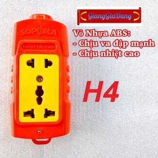 Ổ Cắm Điện Lõi Sứ Chịu Nhiệt SOPOKA Chịu Tải Cao 2S-6000W (2 Lỗ Cắm)