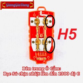 Ổ Cắm Điện Lõi Sứ Chịu Nhiệt SOPOKA Chịu Tải Cao 2S-6000W (2 Lỗ Cắm)