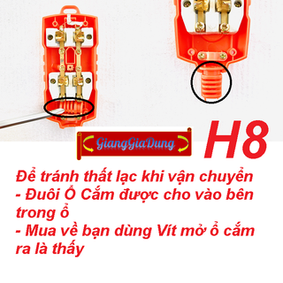 Ổ Cắm Điện Lõi Sứ Chịu Nhiệt SOPOKA Chịu Tải Cao 2S-6000W (2 Lỗ Cắm)