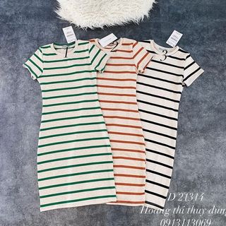 Váy body thun sọc