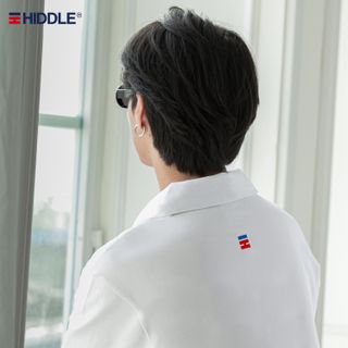 Áo thun nam cổ bẻ vải cá sấu thoáng mát màu trắng - Hiddle