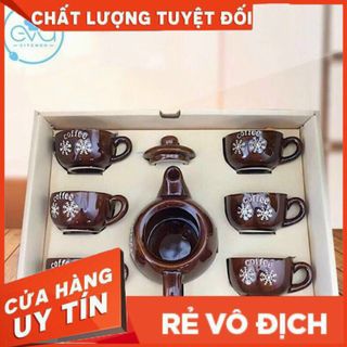 Bộ bình trà 6 tách sứ giá sỉ