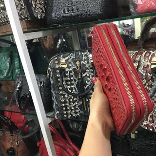 Ví Vân cá sấu quảng châu 2 khoá kéo