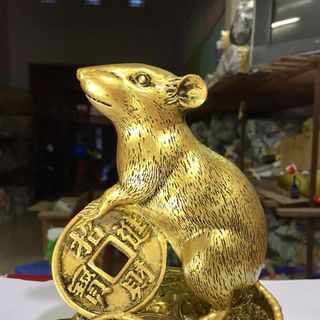 Tượng đá phong thuỷ Chuột tiền V1