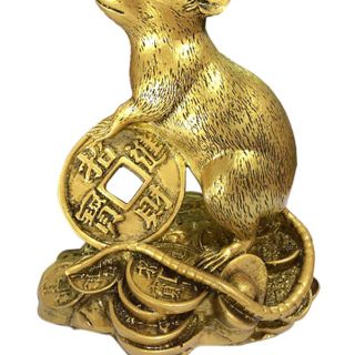 Tượng đá phong thuỷ Chuột tiền V1