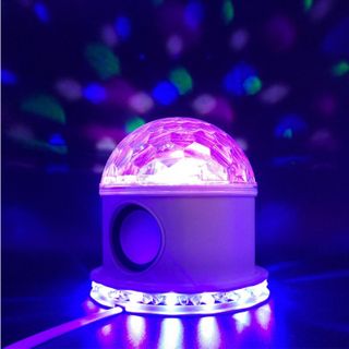 Đèn LED quay 7 màu kèm loa bluetooth
