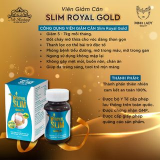 Viên Uống Giảm Cân Royal Slim Gold Cực Kỳ Hiệu Quả Từ Thương Hiệu Minh Lady Beauty