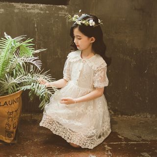 Váy ren trắng công chúa cực đáng yêu
