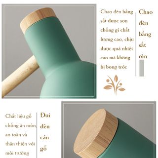 [ĐÈN HỌC GỖ ĐIỀU CHỈNH THÂN] Đèn Bàn Thiết Kế Đơn Giản, Hiện Đại giá sỉ