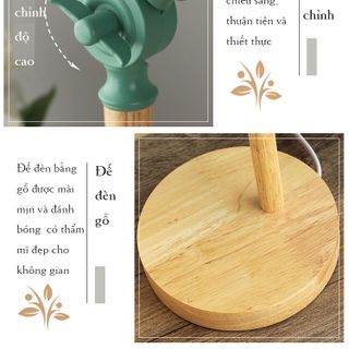 [ĐÈN HỌC GỖ ĐIỀU CHỈNH THÂN] Đèn Bàn Thiết Kế Đơn Giản, Hiện Đại giá sỉ