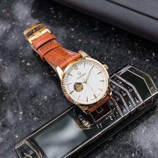 ĐỒNG HỒ NAM PAGINI PA9988 DÂY DA - LỘ CƠ TIM