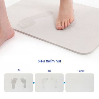 [ Kho sỉ SG] Thảm đá siêu thấm, thảm siêu hút nước từ đá diatomite - Thấm nước nhanh, không ẩm mốc
