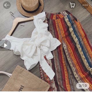[ SỈ ] Sét Bộ Lụa Áo Cánh Tiên Hot Trend Đính Nơ Bảng Bự Phối Quần Ống Rộng Thổ Cẩm Fashion
