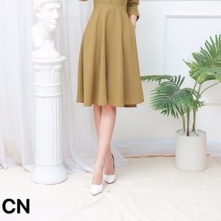Đầm xòe cổ nơ tay lỡ