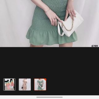 [ SỈ ] Sét Bộ Áo Kiểu Cột Nơ Phối Chân Váy Đuôi Cá Siêu Hot