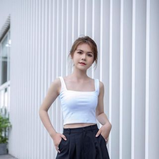 Quần Tây Short Bermuda Ống Rộng Lật Lai Cao Cấp mau đen
