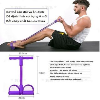 Dây Kéo Đàn Hồi 4 Ống Cao Su Tập Thể Dục, Tập Gym Tại Nhà