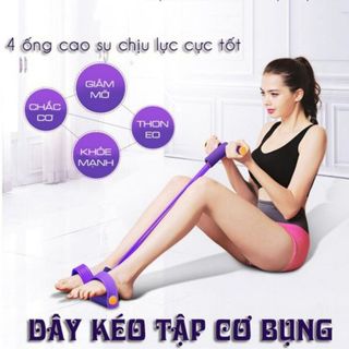 Dây Kéo Đàn Hồi 4 Ống Cao Su Tập Thể Dục, Tập Gym Tại Nhà