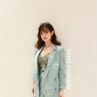 [Cao Cấp ] (Chuẩn Hàng May Đo ) Set Áo Vest Áo Blazer Nữ - Form Slimfit- Mix Short Ống Rộng
