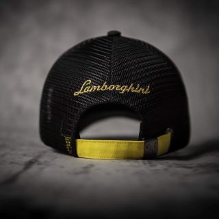 Nón lưỡi trai LAM.BOR.GHI.NI đen cap