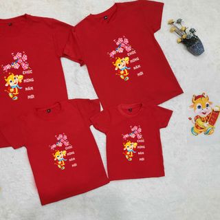 Áo Thun Bận Tết 2021 Gia Đình Cùng Bé Yêu, Áo Cặp Unisex Nam Nữ