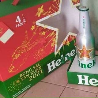 Bia heiniken lốc 4 Chai Nhôm