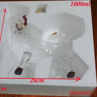 Chai THỦY TINH CAO CẤP hình CON TRÂU 1.000ML TẾT Tân Sửu 2021 - quà tặng LỄ TẾT - TÂN GIA cực kỳ ý nghĩa - độc đáo