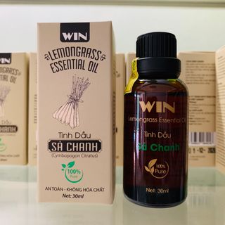 TINH DẦU SẢ CHANH WIN 30ML. THIÊN NHIÊN NGUYÊN CHẤT 100%. KHỬ MÙI, XÔNG THƠM PHÒNG, TẮM, MASSAGE, THƯ GIÃN