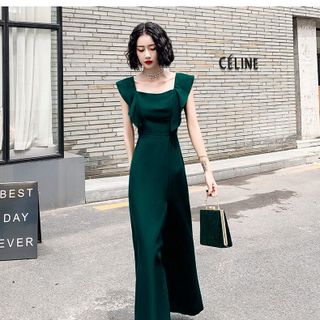 ĐẦM MAXI XANH CÁNH TIÊN - DT1467 - xưởng may đô thành