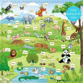 THẢM XỐP TRANH THIẾU NHI 4 MIẾNG 60CM X60CM giá sỉ