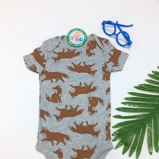 Bộ áo liền quần ngắn tay bé gái họa tiết siêu đáng yêu BS024