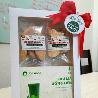Hộp quà Tết: Combo Rau Má Uống Liền và Trái Cây Sấy Thăng Hoa