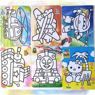 Tranh cát 15x21cm kèm 6 màu đủ mẫu tranh cát