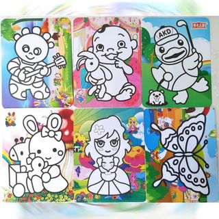 Tranh cát 15x21cm kèm 6 màu đủ mẫu tranh cát