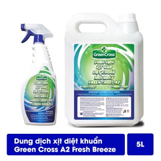 Dung dịch xịt diệt khuẩn Green Cross A2 Hương Tươi Mát can 5L giá sỉ