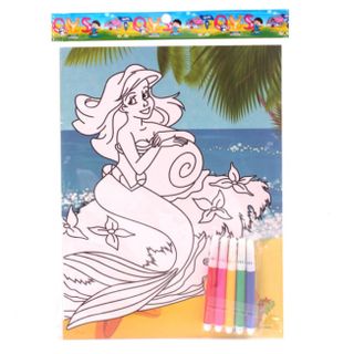 Tranh .Bộ 2 tranh 2 mẫu 19x25cm + 4 bút lông. Giá sỉ 7k nguyên bộ siêu rẻ. Đủ mẫu luôn nha các bạn.