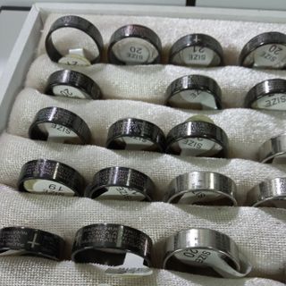 nhẫn inox cặp đôi. Có màu trắng, đen, xanh dương. Giá sỉ 16k/1 cặp 2 chiếc nhẫn. Được chọn size từ 16,17,18,19,20,21,22. Hàng luôn có sẵn nhé