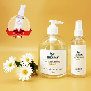 Combo xịt rửa tay khô Nano bạc 100ml & 500ml Tặng 01 chai nước rửa tay khô 30ml - Thương hiệu Joton Hand Sanitizer giá sỉ