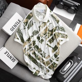 ÁO THUN NAM CỔ BẺ HỌA TIẾT CAO CẤP NAVY