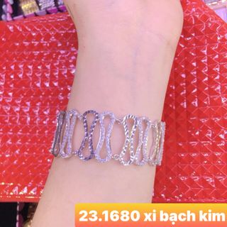 Lắc tay xi 18k bạch kim cao cấp giá sỉ