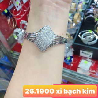 Vòng tay xi bạch kim 18k