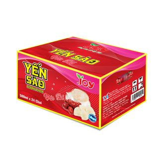 Thùng 24 Chai Nước Yến Sào Đường Phèn Táo Đỏ JOY Tăng Cường Trí Nhớ 500ml